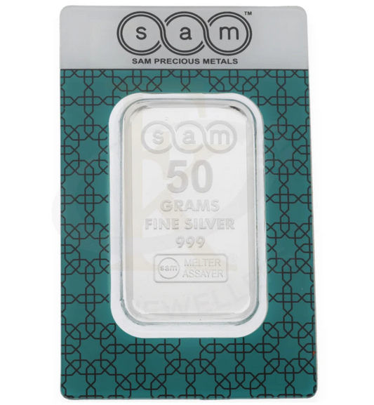 Sam Silver 50 Grams 999 Bar