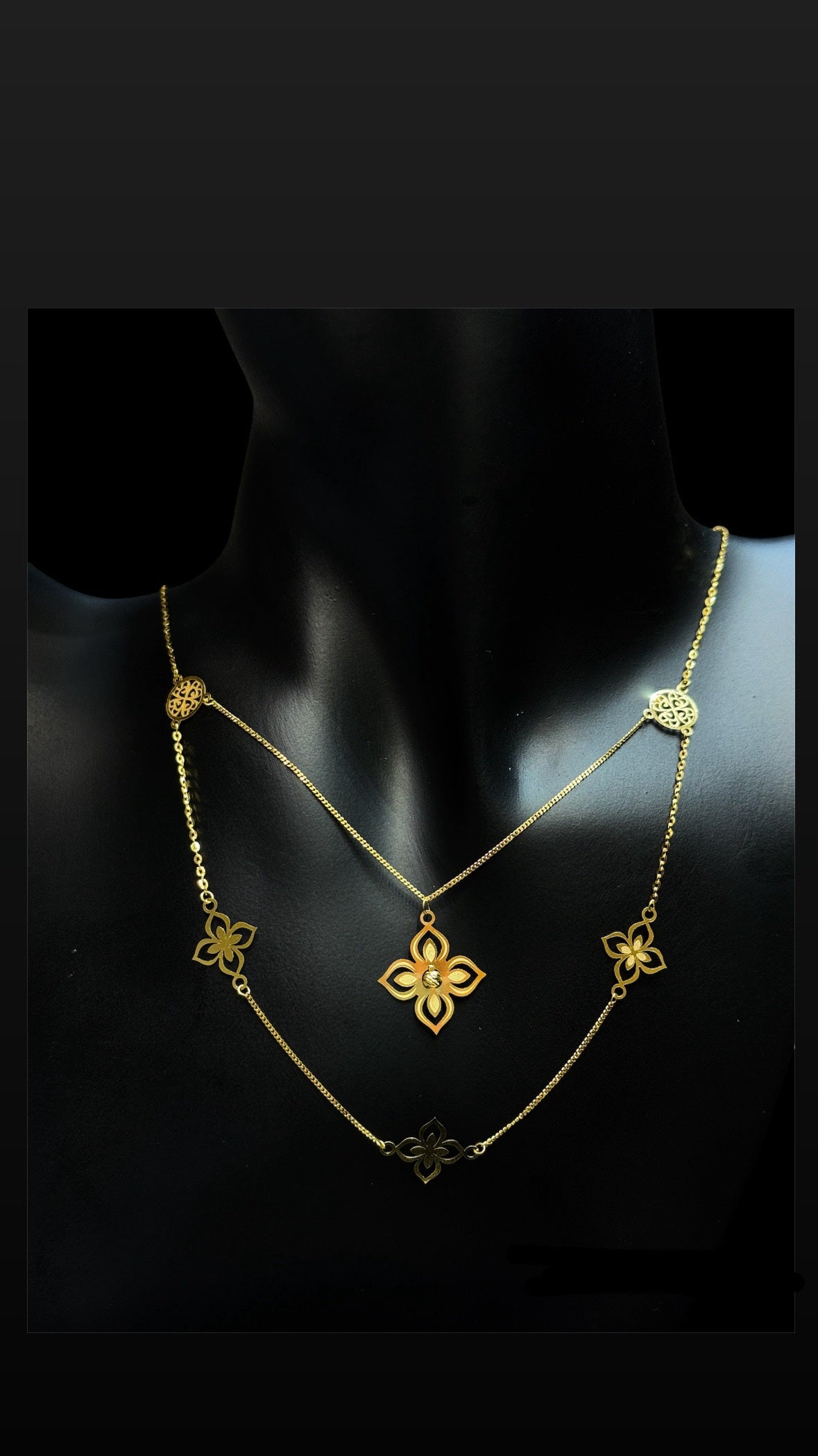 Double layer chain/necklace 21k