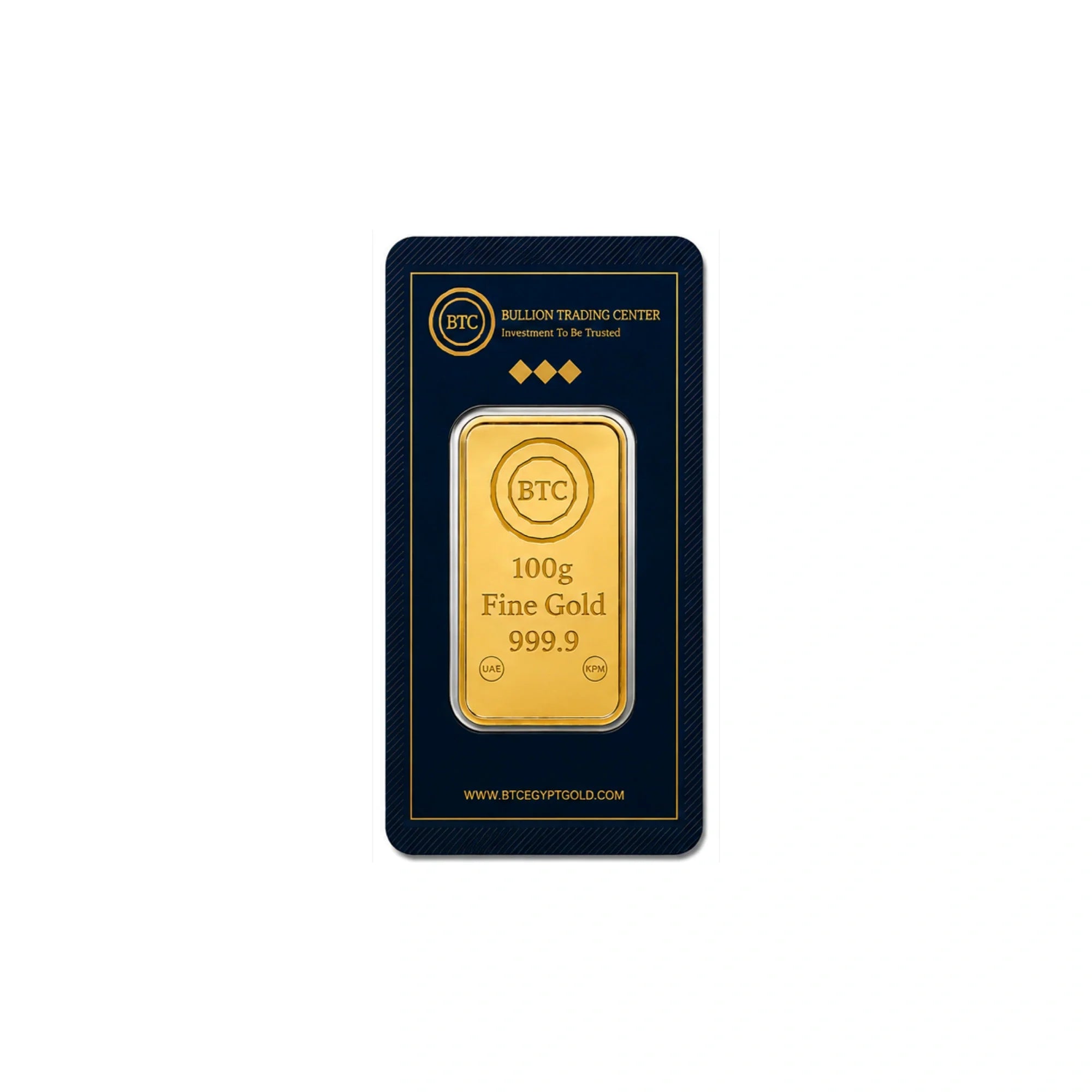 سبائك الذهب الخالص BTC 100 جرام - نقاء 999.9