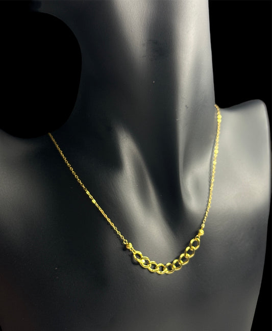 Cubic Styled middle chain Necklace