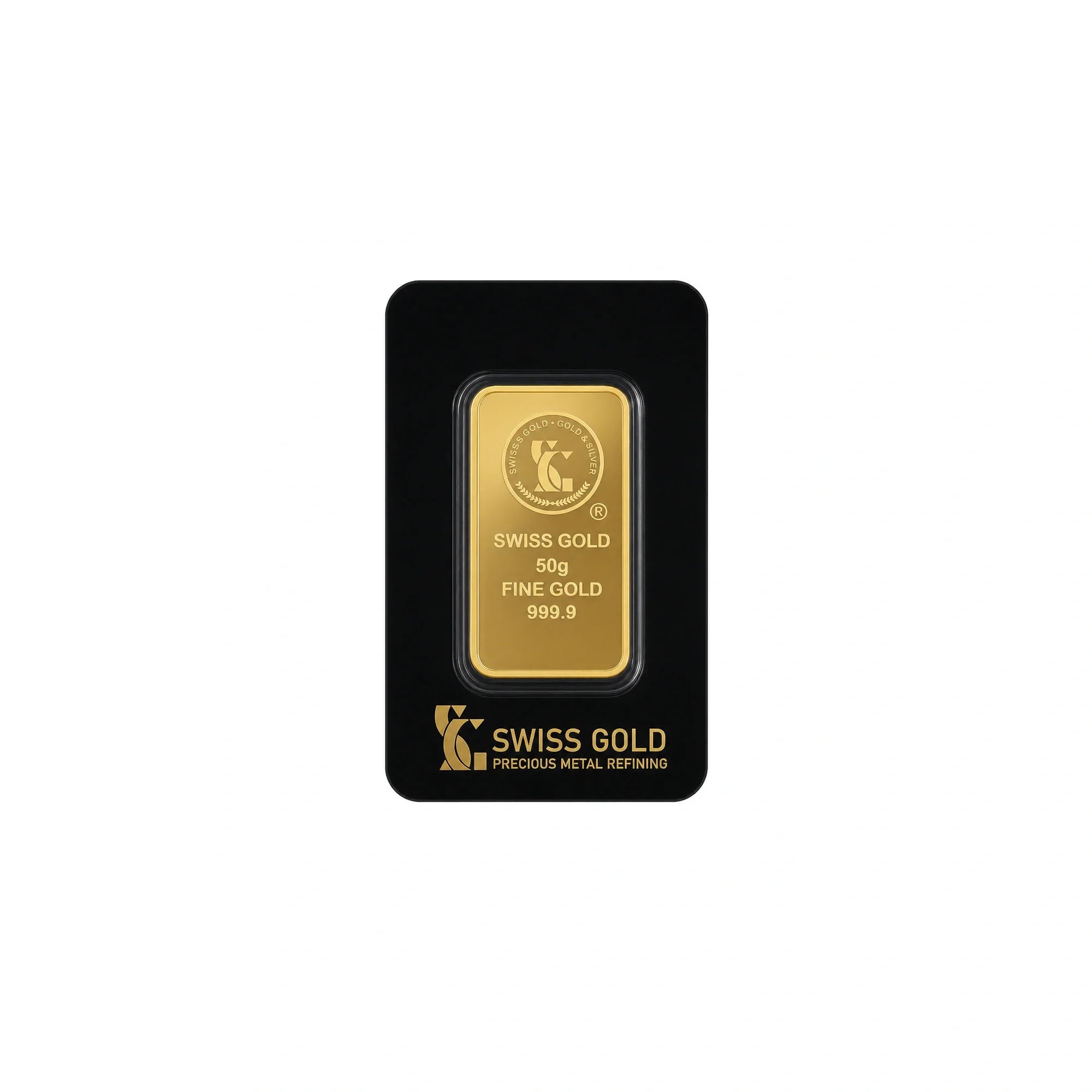 Swiss Gold 50g Fine Gold Bar – 999.9 Purity