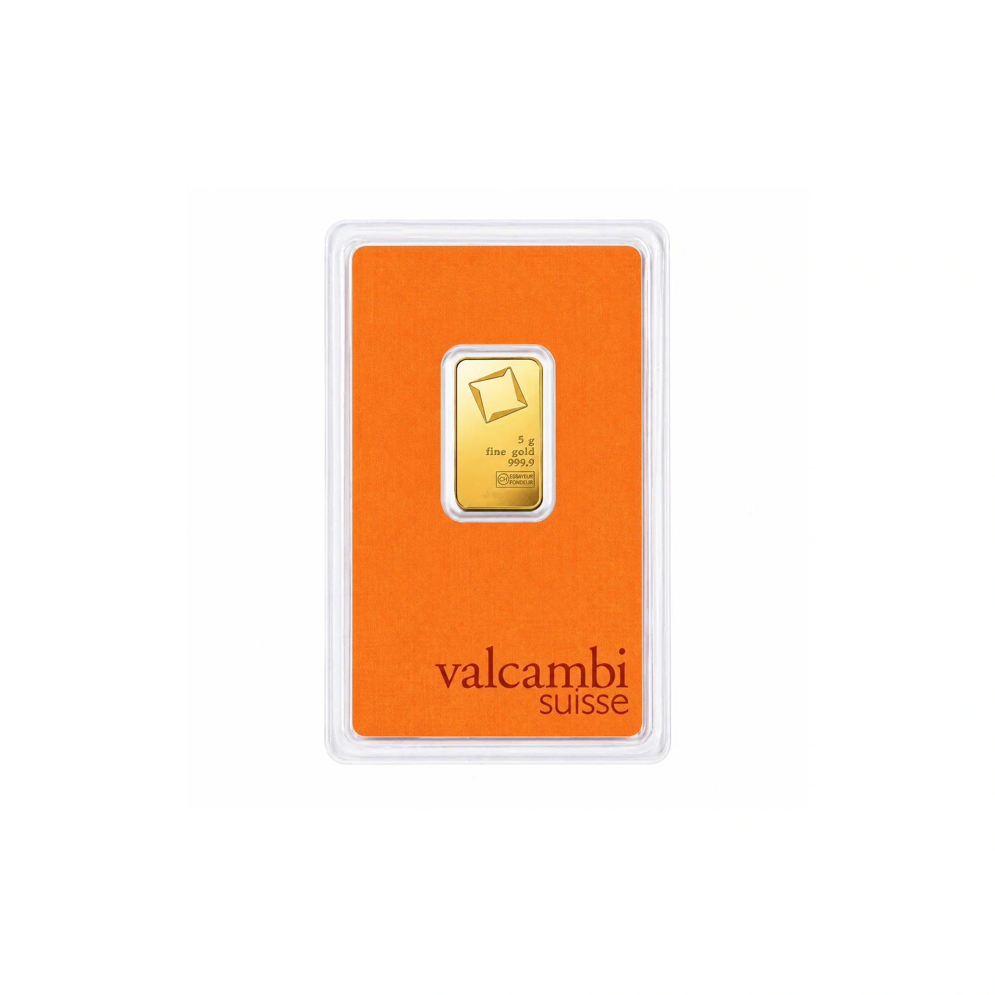 Valcambi Suisse 5g Gold Bar | 999.9 Fine Gold | Swiss Certified
