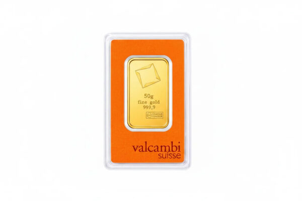 Valcambi Suisse 50g Gold Bar